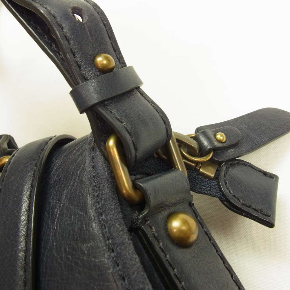 Kate Spade ケイトスペード westward by emily & meritt スエード レザー ショルダーバッグ ネイビー系【中古】