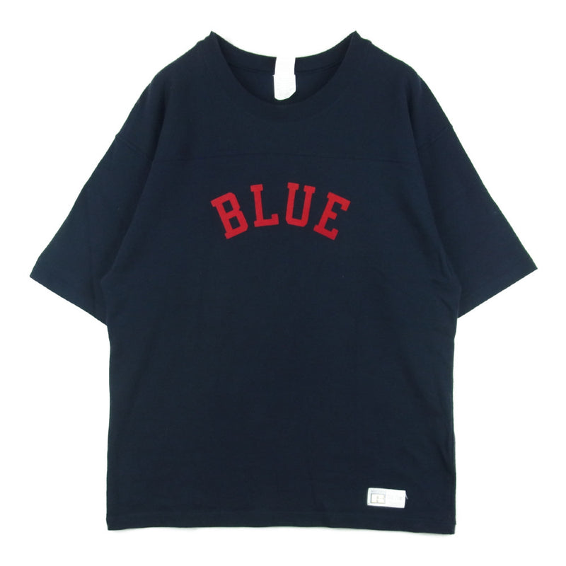 BLUE BLUE ブルーブルー russell athletic ラッセルアスレチック フットボール 半袖 Tシャツ ネイビー系 M【中古】