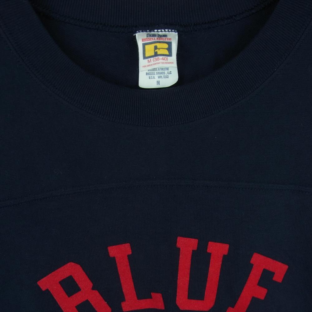 BLUE BLUE ブルーブルー russell athletic ラッセルアスレチック フットボール 半袖 Tシャツ ネイビー系 M【中古】