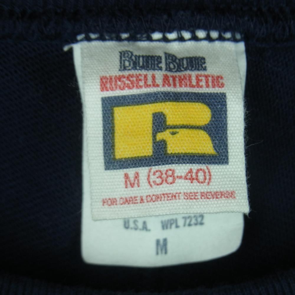 BLUE BLUE ブルーブルー russell athletic ラッセルアスレチック フットボール 半袖 Tシャツ ネイビー系 M【中古】