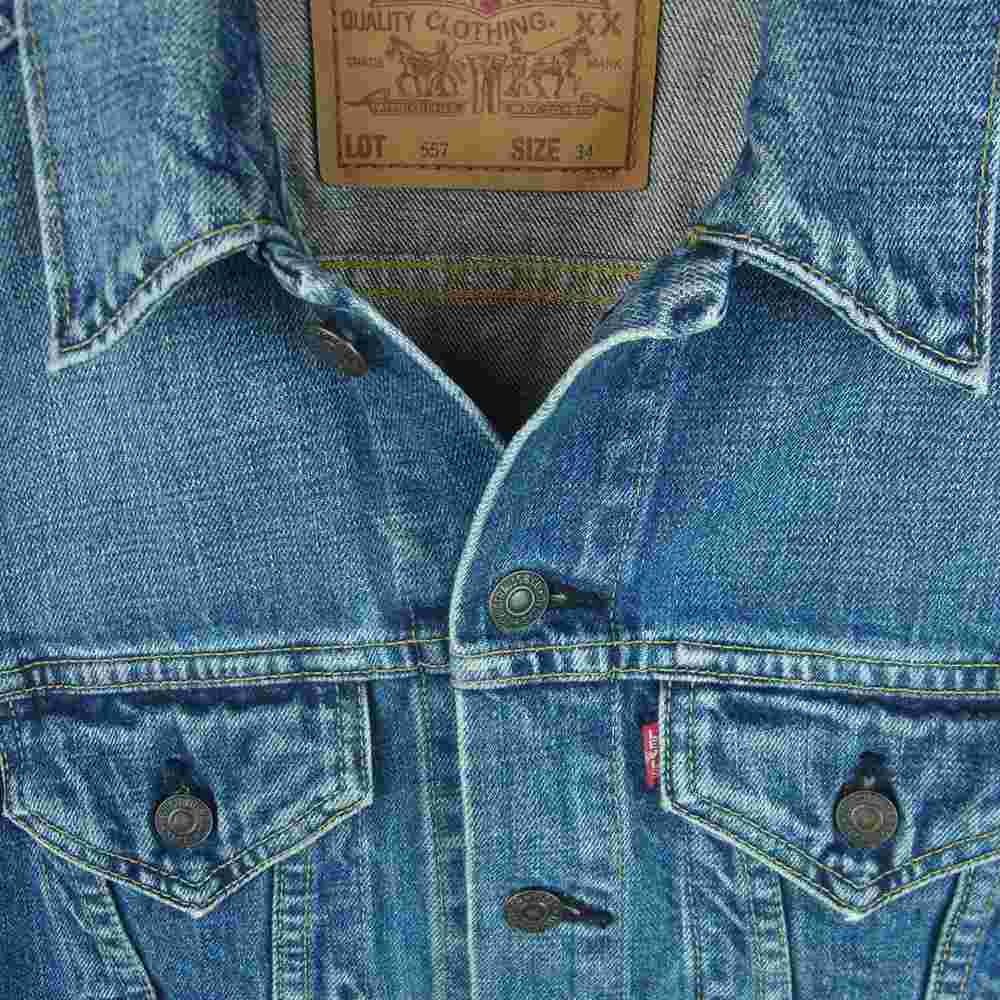Levi's リーバイス 557 96年製 71557-02 3rd BIG E 日本製 復刻 デニム ジャケット インディゴブルー系 34【中古】