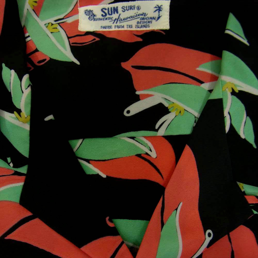SUN SURF サンサーフ JOURNAL STANDARD ジャーナル スタンダード 別注 アロハ 半袖 シャツ ブラック系 L【中古】