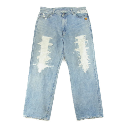 WTAPS ダブルタップス DCDT-AB-03 ダメージ 加工 ジーンズ デニム パンツ インディゴブルー系 M【中古】