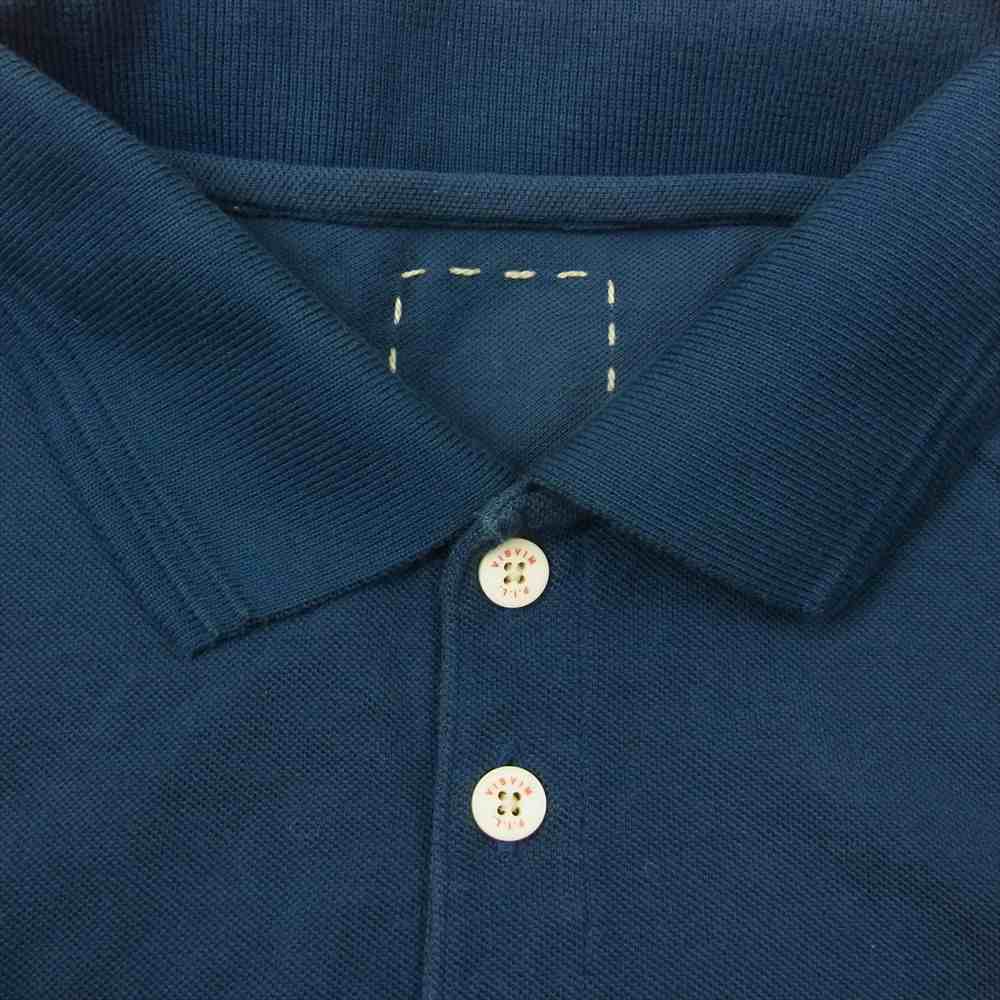 VISVIM ビズビム 14SS 0114105010007 D. SCOOP WELLER S/S LUXSIC NAVY ウェラー 半袖 ポロシャツ ネイビー系 1【中古】