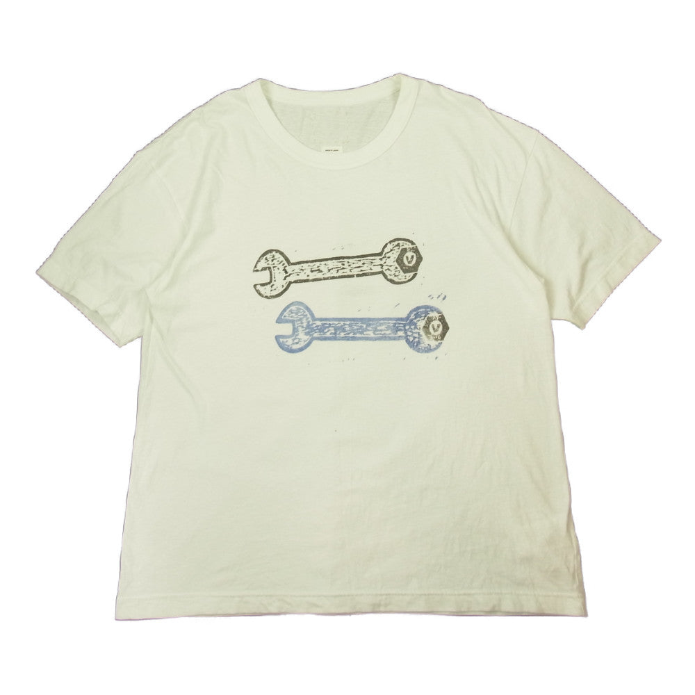 VISVIM ビズビム 19SS 0119105010032 JUMBO TEE S/S W SPANNER ダブル スパナ ジャンボ Tシャツ ホワイト系 1【中古】