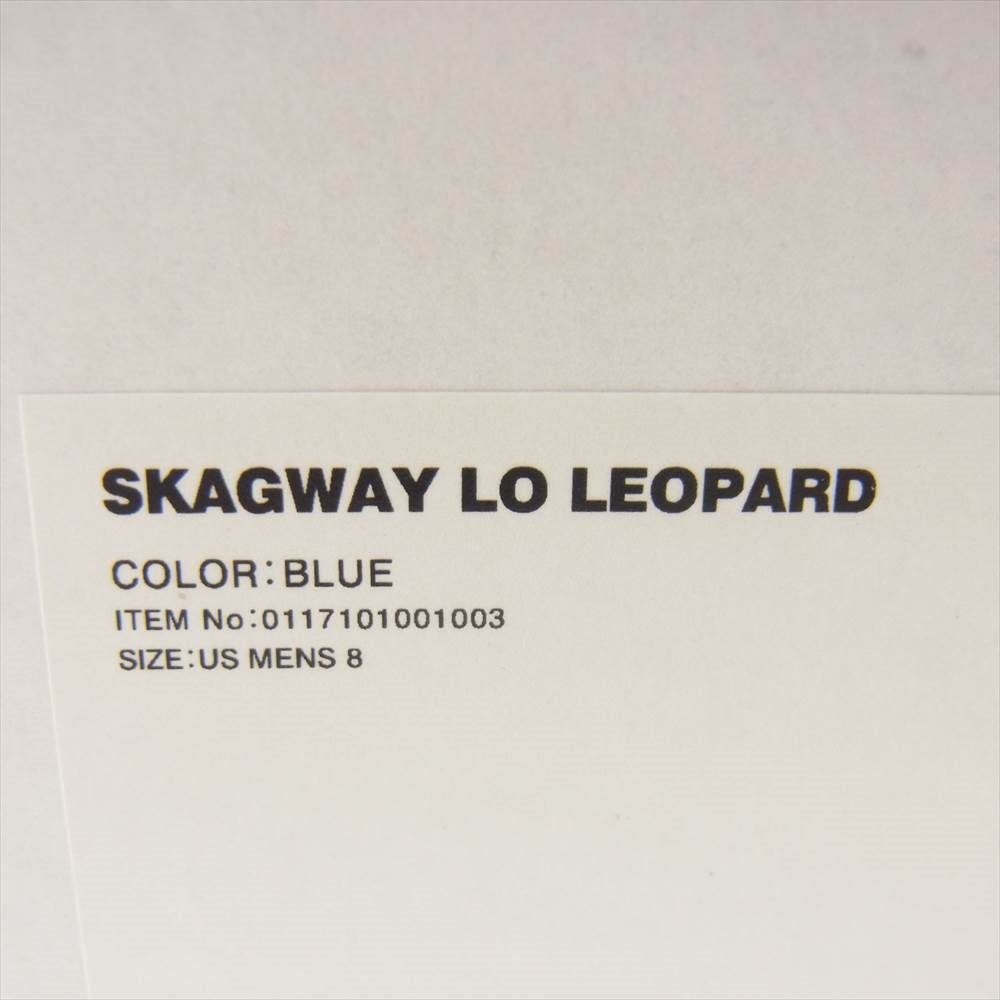 VISVIM ビズビム 17SS 0117101001003 SKAGWAY LO LEOPARD スカグウェイ ロウ パッテン レオパード スニーカー ブルー系 US8【中古】