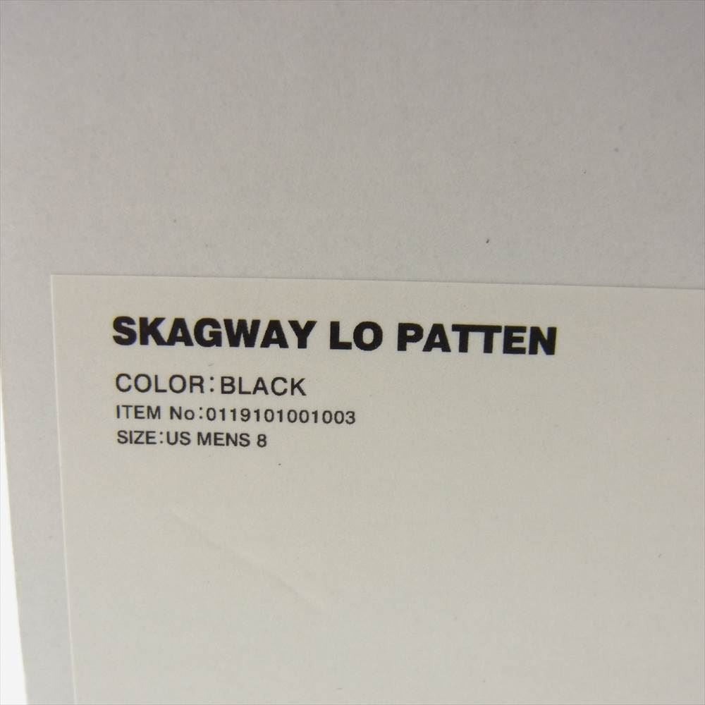 VISVIM ビズビム 19SS 0119101001003 SKAGWAY LO PATTEN スカグウェイ ロウ パッテン　スニーカー ブラック系 US8【中古】