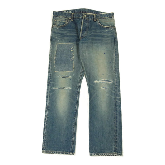 VISVIM ビズビム 18SS 0118105005029 SOCIAL SCULPTURE  10 DAMAGED 14 ダメージ デニム パンツ インディゴブルー系 36【中古】