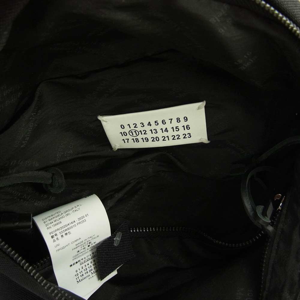 MAISON MARGIELA メゾンマルジェラ Canvas Belt Bag 4ステッチ ベルトバッグ キャンバス バムバッグ ブラック系【美品】【中古】