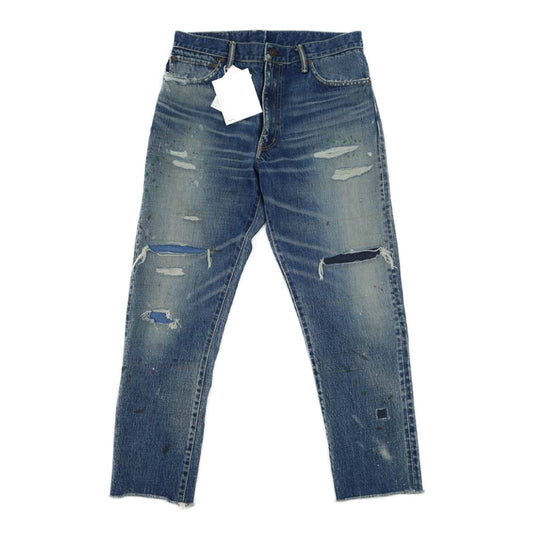 VISVIM ビズビム 0120305005002 SS JOURNEYMAN PANTS TACKED CRASH ジャーニーマン クラッシュ ダメージ 加工 デニム パンツ インディゴブルー系 1【中古】