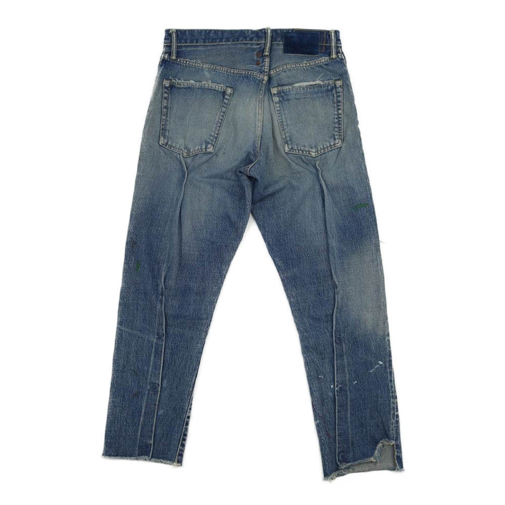 VISVIM ビズビム 0120305005002 SS JOURNEYMAN PANTS TACKED CRASH ジャーニーマン クラッシュ ダメージ 加工 デニム パンツ インディゴブルー系 1【中古】