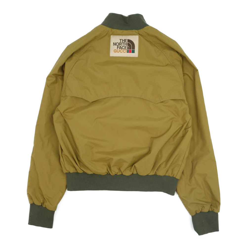 GUCCI グッチ  THE NORTH FACE ノースフェイス 国内正規品 ナイロン ボンバージャケット カーキ系 M【美品】【中古】