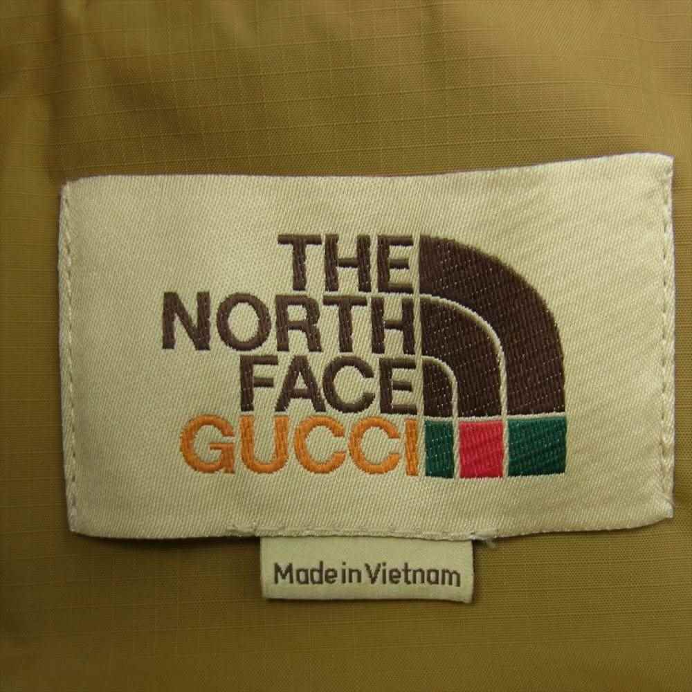 GUCCI グッチ  THE NORTH FACE ノースフェイス 国内正規品 ナイロン ボンバージャケット カーキ系 M【美品】【中古】