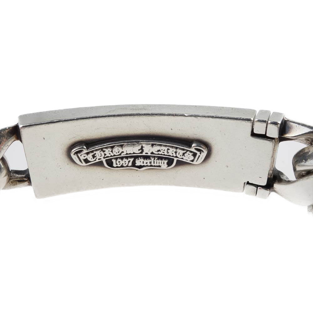 CHROME HEARTS クロムハーツ（原本有） ID FLORAL CROSS フローラルID クラシックリンク 1ダイヤ 13LIMK ブレスレット シルバー系【中古】