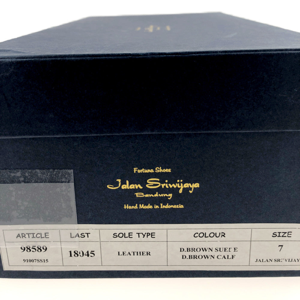 JALAN SRIWIJAYA ジャランスリウァヤ 98589 レザーソール スエード コインローファー 7 ブラウン系 7【極上美品】【中古】