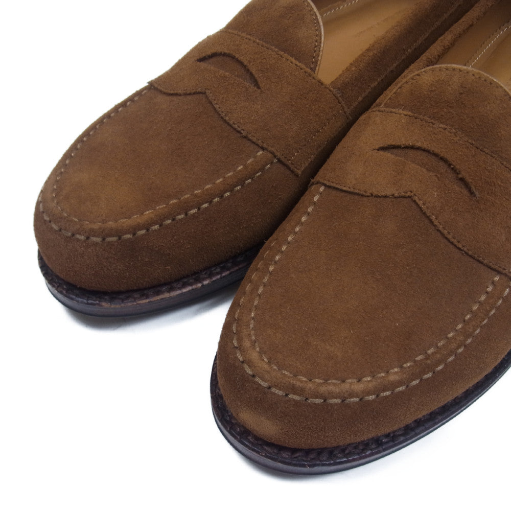 JALAN SRIWIJAYA ジャランスリウァヤ 98324 TAN SUEDE タンスエード レザー ゴンマソール コインローファー ブラウン系 6.5【極上美品】【中古】