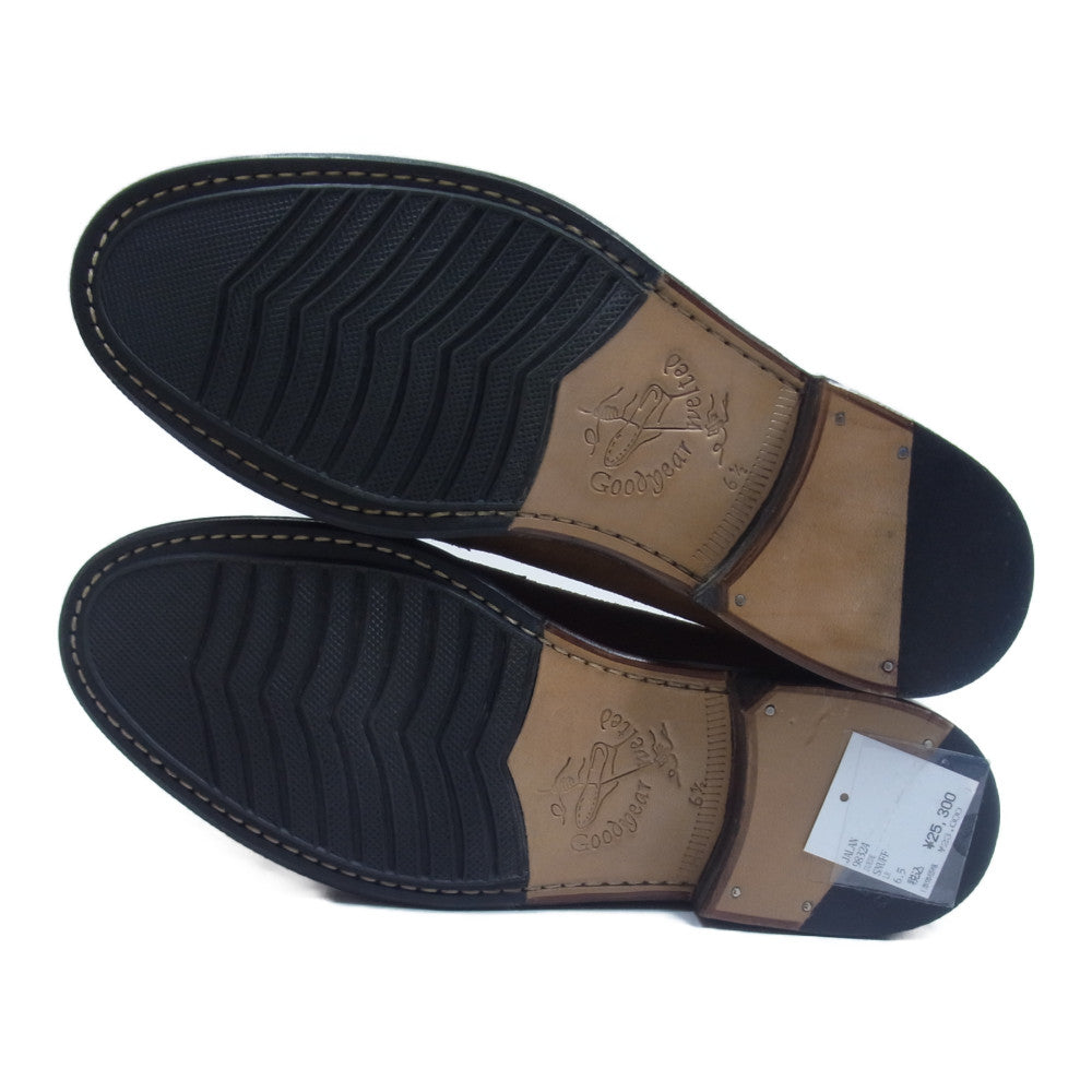 JALAN SRIWIJAYA ジャランスリウァヤ 98324 TAN SUEDE タンスエード レザー ゴンマソール コインローファー ブラウン系 6.5【極上美品】【中古】