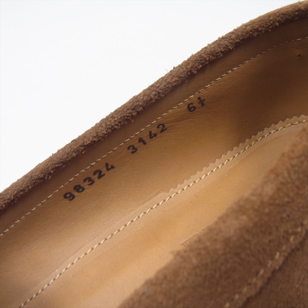 JALAN SRIWIJAYA ジャランスリウァヤ 98324 TAN SUEDE タンスエード レザー ゴンマソール コインローファー ブラウン系 6.5【極上美品】【中古】