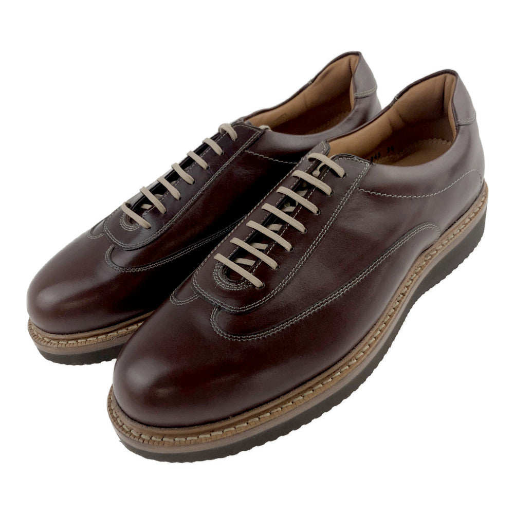 JALAN SRIWIJAYA ジャランスリウァヤ 210306 INTELLIGENCE SHOES インテリジェンス カスターニャカーフ レザー シューズ 7.5 ブラウン系 7.5【極上美品】【中古】