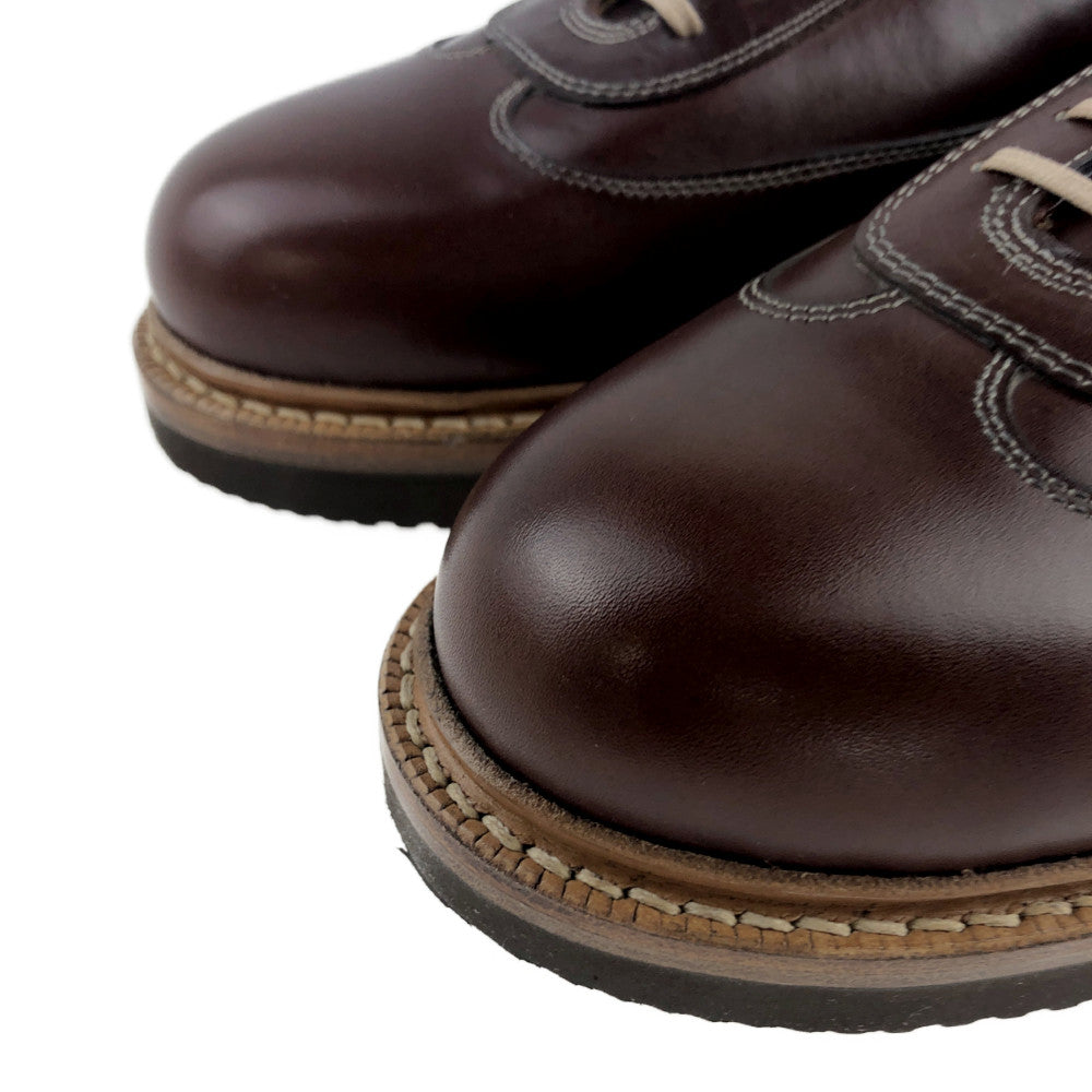 JALAN SRIWIJAYA ジャランスリウァヤ 210306 INTELLIGENCE SHOES インテリジェンス カスターニャカーフ レザー シューズ 7.5 ブラウン系 7.5【極上美品】【中古】