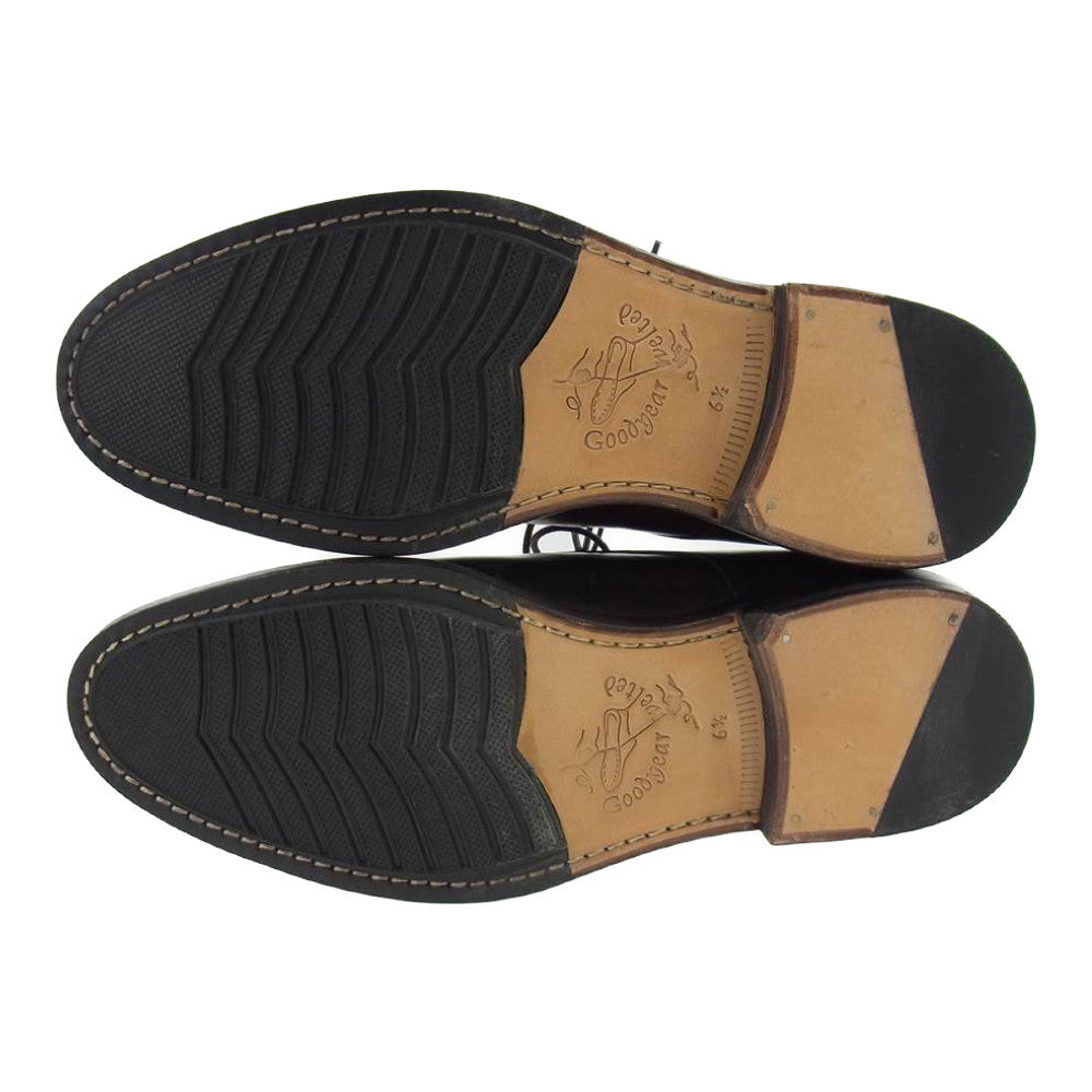 JALAN SRIWIJAYA ジャランスリウァヤ 98653 Uチップ レザーゴンマソール ビジネスシューズ 6.5 ブラウン系 6.5【極上美品】【中古】