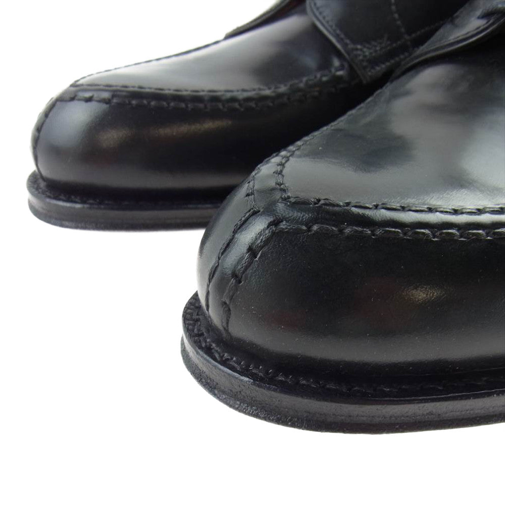 JALAN SRIWIJAYA ジャランスリウァヤ 98313  Vチップ ブラックハイシャイン レザーソール ビジネスシューズ ドレスシューズ 6 ブラック系 6【極上美品】【中古】