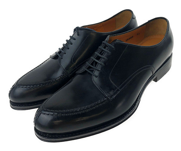 JALAN SRIWIJAYA ジャランスリウァヤ 98313  Vチップ ブラックハイシャイン レザーソール ビジネスシューズ ドレスシューズ 7.5 ブラック系 7.5【極上美品】【中古】