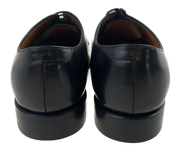 JALAN SRIWIJAYA ジャランスリウァヤ 98313  Vチップ ブラックハイシャイン レザーソール ビジネスシューズ ドレスシューズ 7.5 ブラック系 7.5【極上美品】【中古】