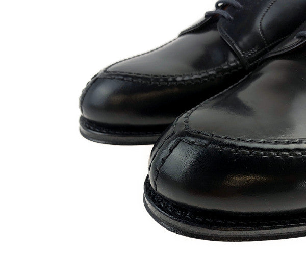 JALAN SRIWIJAYA ジャランスリウァヤ 98313  Vチップ ブラックハイシャイン レザーソール ビジネスシューズ ドレスシューズ 7.5 ブラック系 7.5【極上美品】【中古】