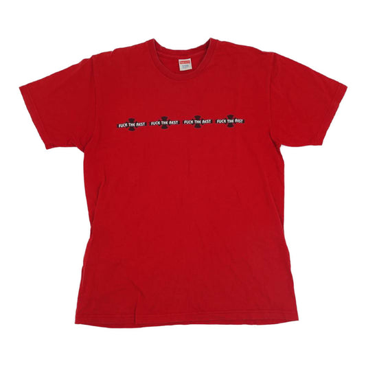 Supreme シュプリーム 15AW independent fuck the rest tee インディペンデント ファック プリント 半袖 Tシャツ レッド系 L【中古】