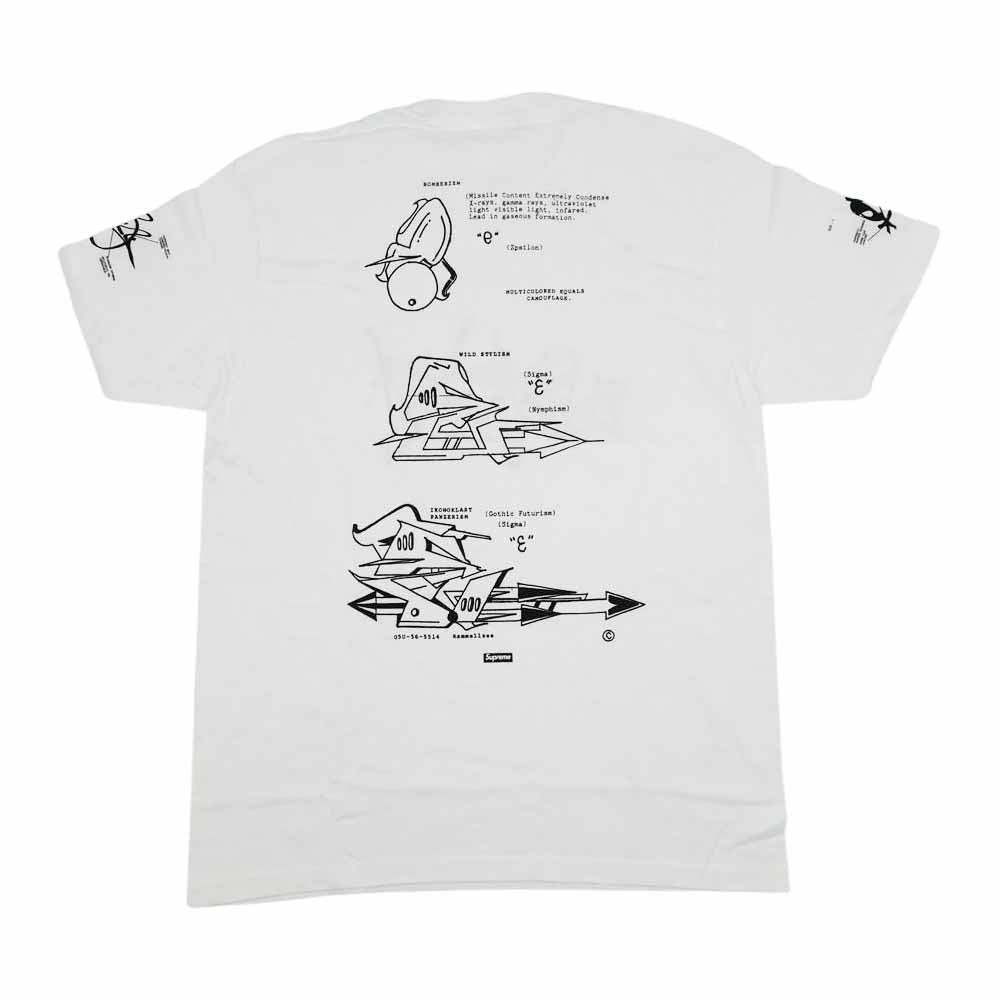 Supreme シュプリーム 20SS Rammellzee Tag Tee ラメルジー タグ ロゴプリント 半袖 Tシャツ ホワイト系 M【中古】