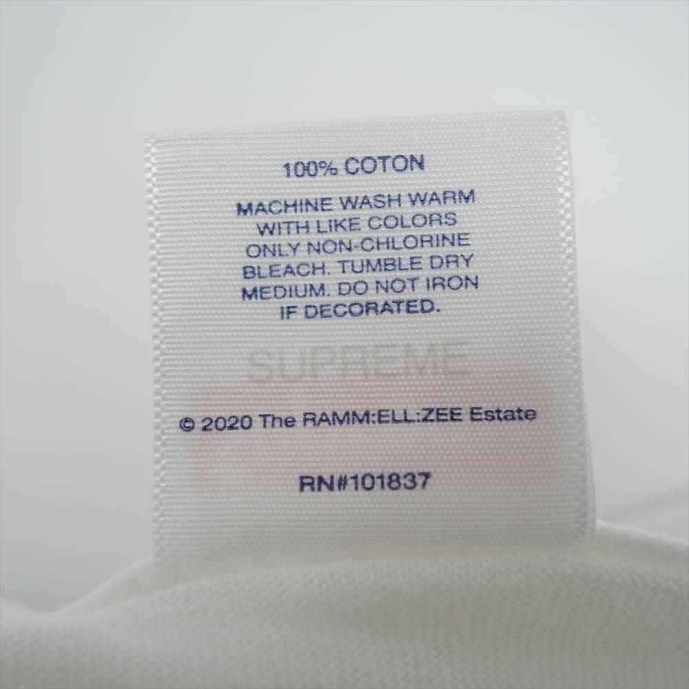 Supreme シュプリーム 20SS Rammellzee Tag Tee ラメルジー タグ ロゴプリント 半袖 Tシャツ ホワイト系 M【中古】