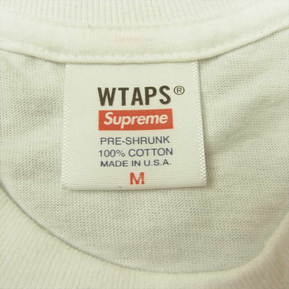 Supreme シュプリーム 21AW × WTAPS ダブルタップス Sic'em Tee プリント Tシャツ ホワイト系 M【中古】