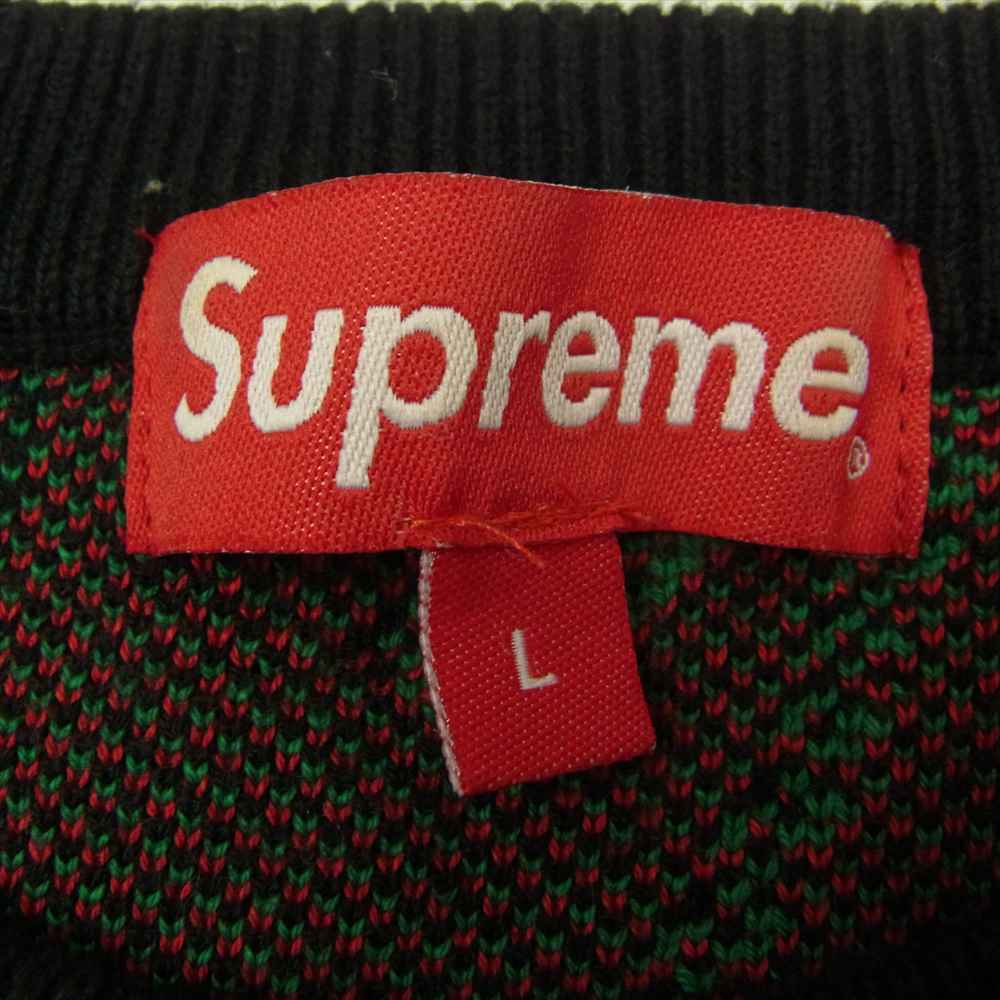 Supreme シュプリーム 14AW Cherries Sweater チェリー サクランボ セーター ニット ブラック系 L【美品】【中古】