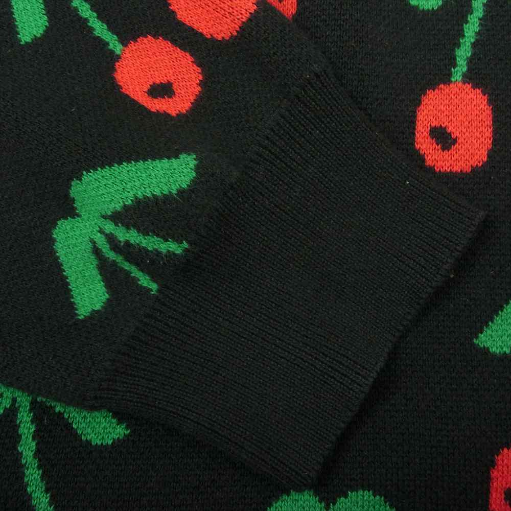 Supreme シュプリーム 14AW Cherries Sweater チェリー サクランボ セーター ニット ブラック系 L【美品】【中古】