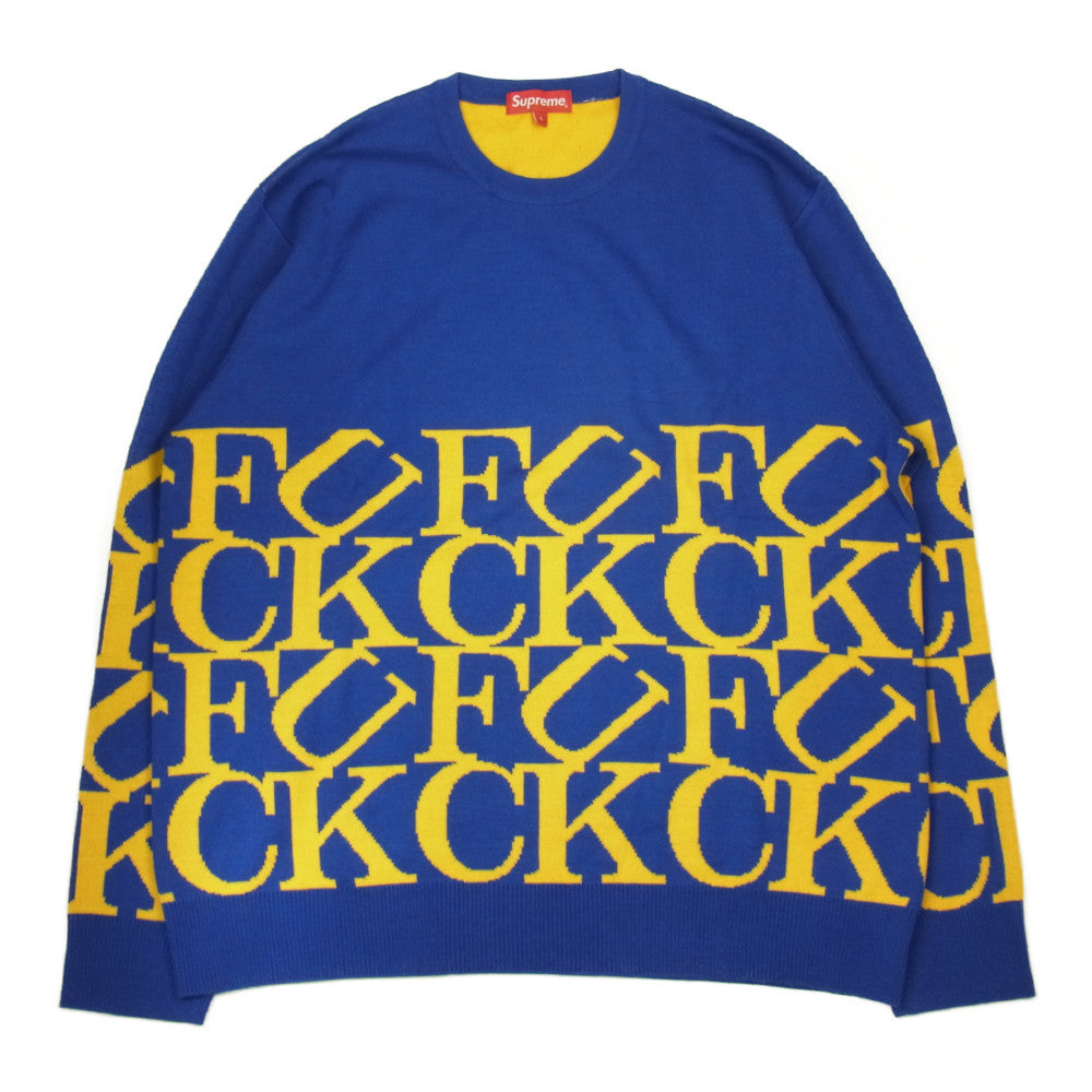 Supreme シュプリーム 20AW Fuck Sweater ファック セーター ニット  ブルー系 L【美品】【中古】
