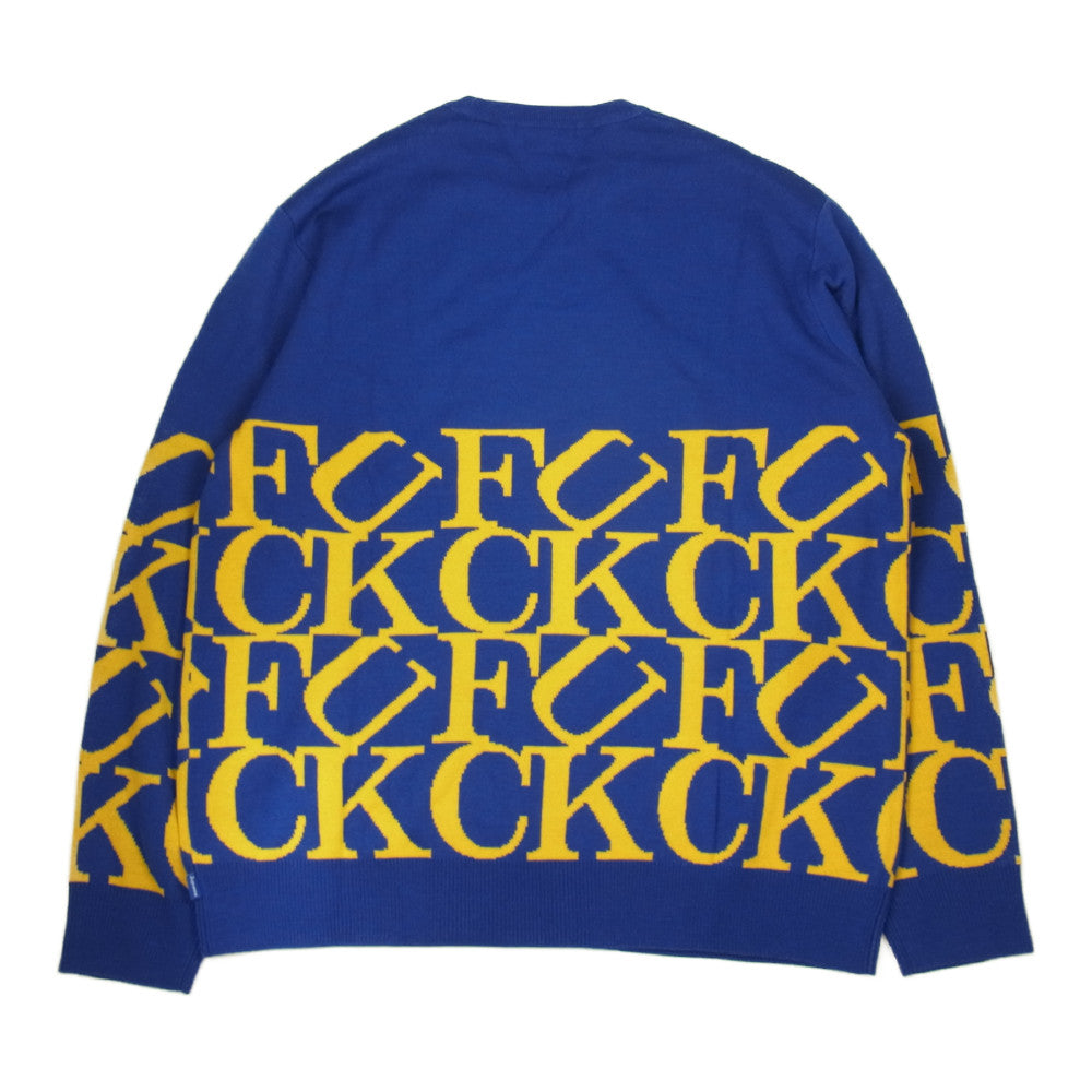 Supreme シュプリーム 20AW Fuck Sweater ファック セーター ニット  ブルー系 L【美品】【中古】