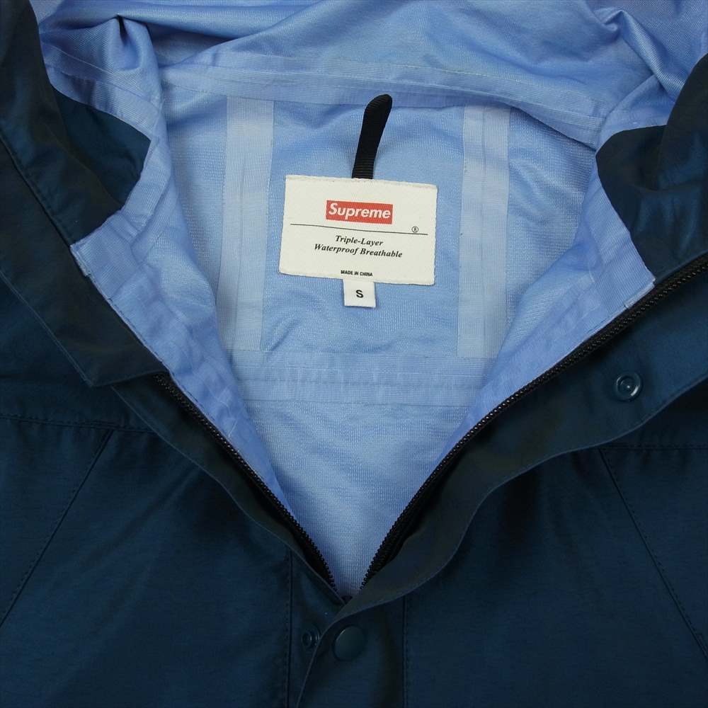 Supreme シュプリーム 13AW Iridescent Taped Seam Jacket Triple Layer waterproof Breathable イリディセント テープド シーム ジャケット ネイビー系 S【中古】