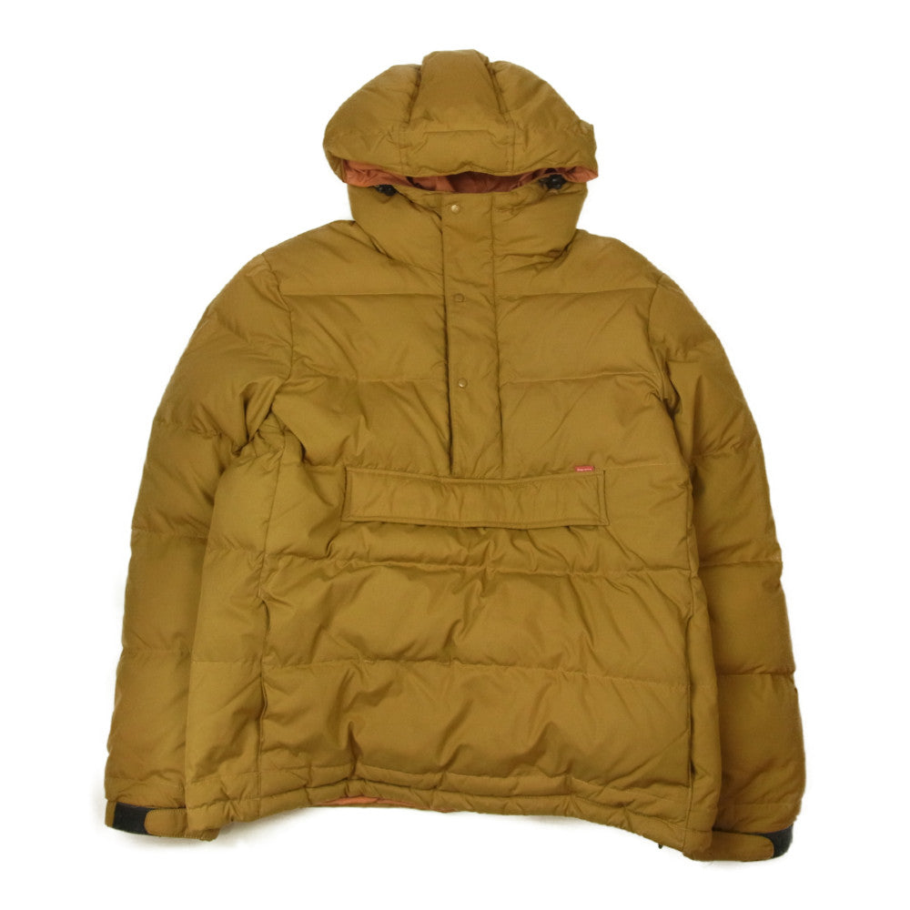 Supreme シュプリーム 22SS Hooded Down Pullover フーデッド ダウン プルオーバー ジャケット ライトブラウン系 M【中古】