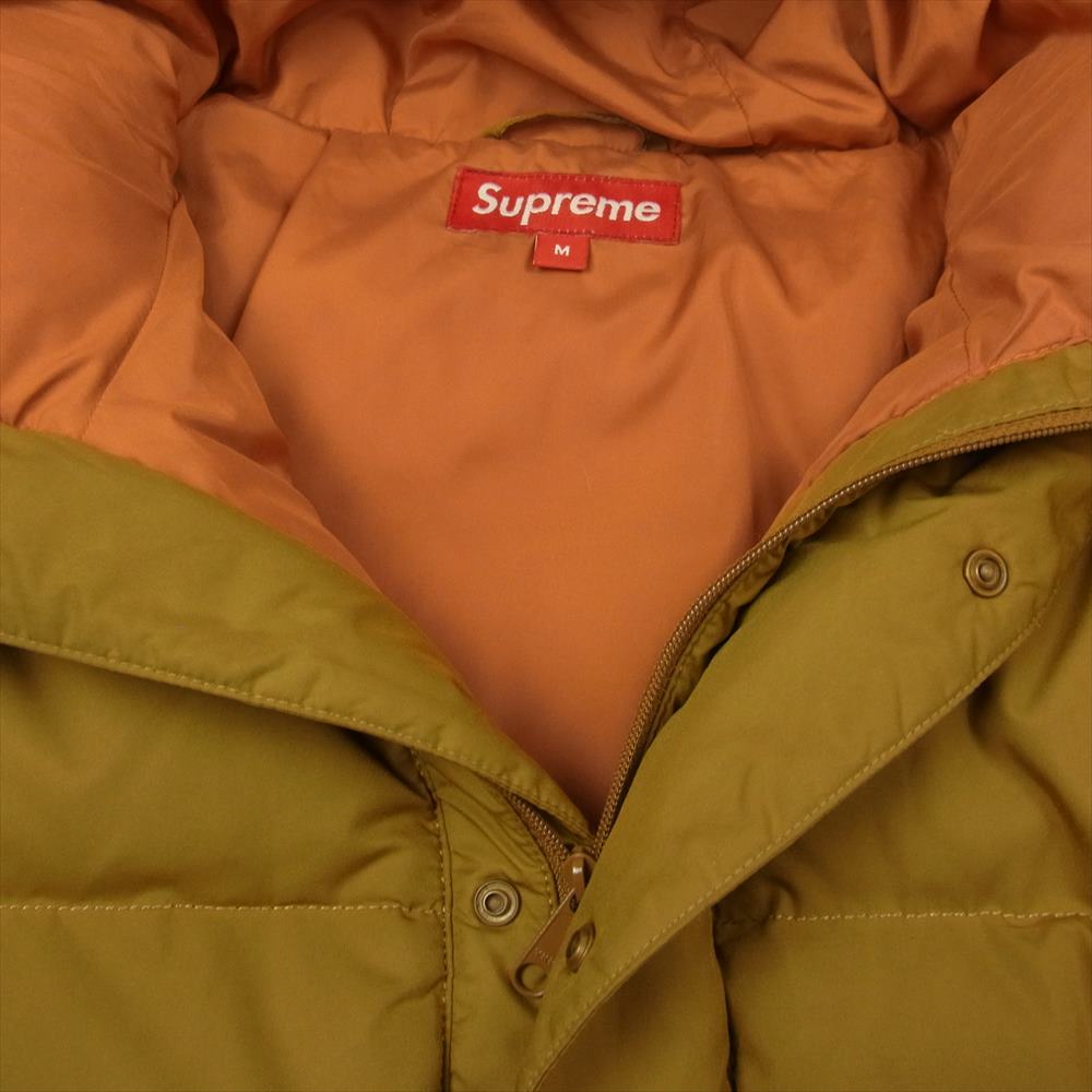 Supreme シュプリーム 22SS Hooded Down Pullover フーデッド ダウン プルオーバー ジャケット ライトブラウン系 M【中古】
