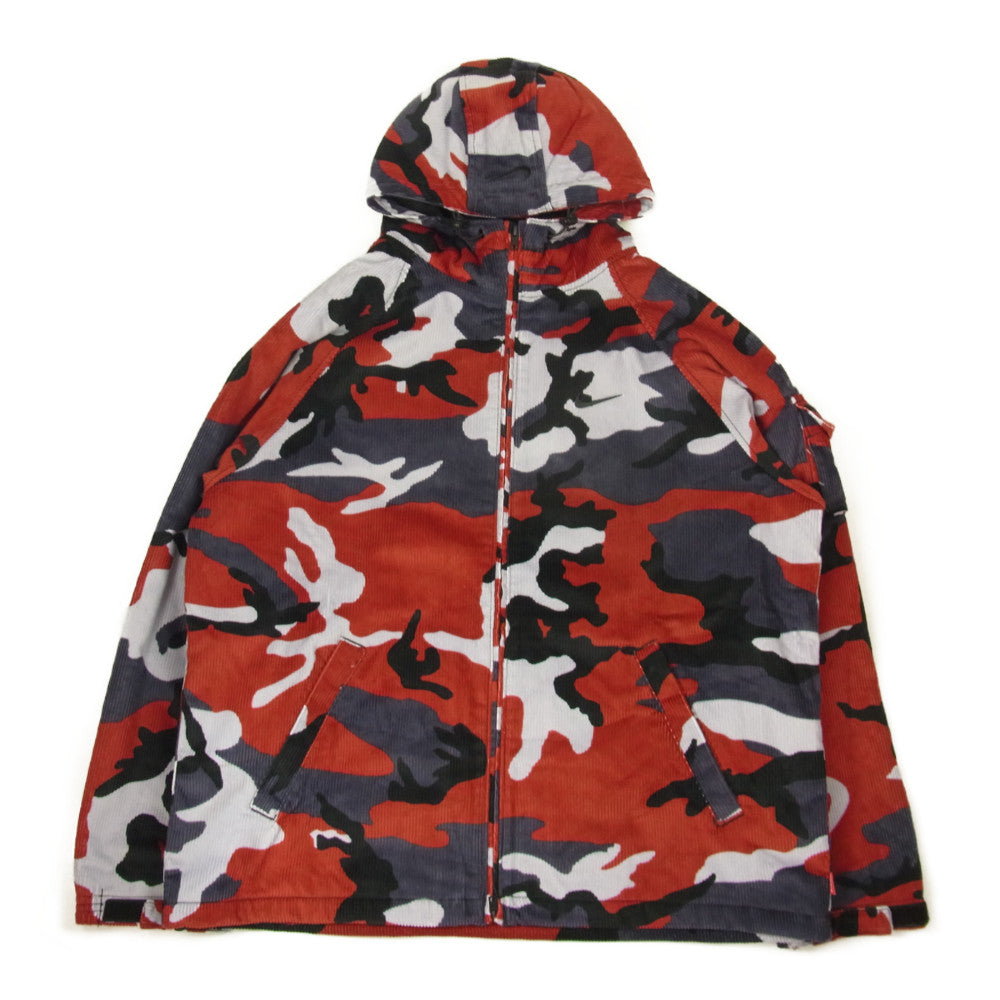 Supreme シュプリーム 22SS DM1775-689 × NIKE ナイキ Arc Corduroy Hooded Jacket アーチロゴ コーデュロイ カモフラ フーデッド ジャケット マルチカラー系 L【新古品】【未使用】【中古】