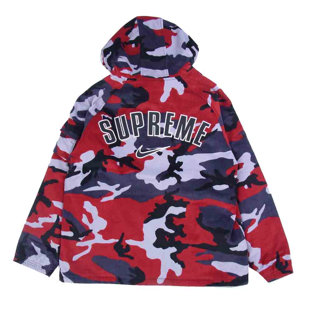 Supreme シュプリーム 22SS DM1775-689 × NIKE ナイキ Arc Corduroy Hooded Jacket アーチロゴ コーデュロイ カモフラ フーデッド ジャケット マルチカラー系 L【新古品】【未使用】【中古】