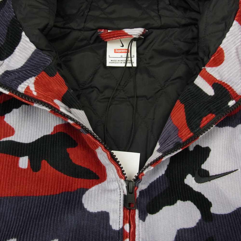 Supreme シュプリーム 22SS DM1775-689 × NIKE ナイキ Arc Corduroy Hooded Jacket アーチロゴ コーデュロイ カモフラ フーデッド ジャケット マルチカラー系 L【新古品】【未使用】【中古】