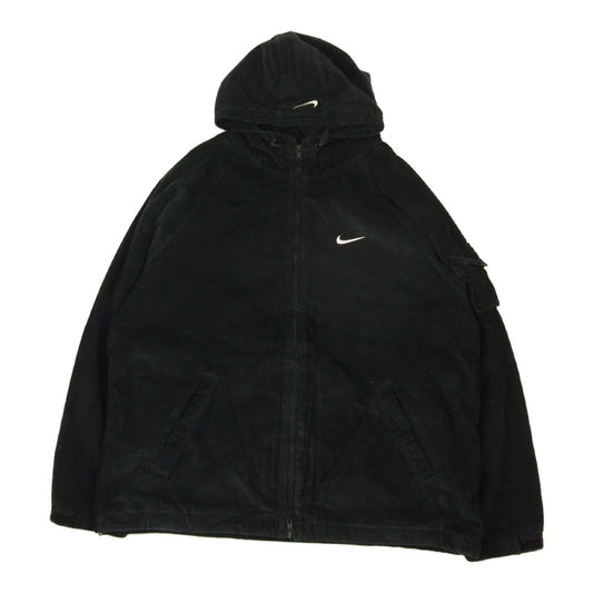 Supreme シュプリーム 22SS DM1772-010 × NIKE ナイキ Arc Corduroy Hooded Jacket アーチロゴ コーデュロイ フーデッド ジャケット ブラック系 L【新古品】【未使用】【中古】