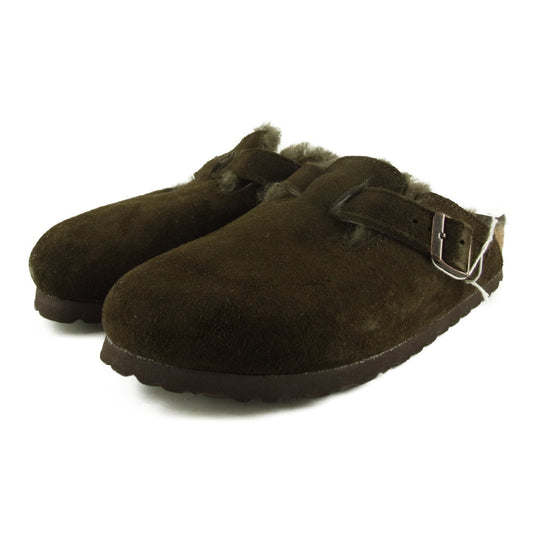 BIRKENSTOCK ビルケンシュトック 1020529 Boston Shearling MOCCA ボストン シアリング スエード レザー ボア サンダル 35 ブラウン系 35【新古品】【未使用】【中古】