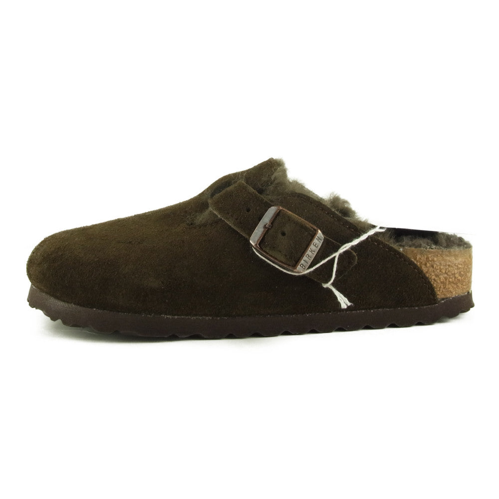 BIRKENSTOCK ビルケンシュトック 1020529 Boston Shearling MOCCA ボストン シアリング スエード レザー ボア サンダル 35 ブラウン系 35【新古品】【未使用】【中古】