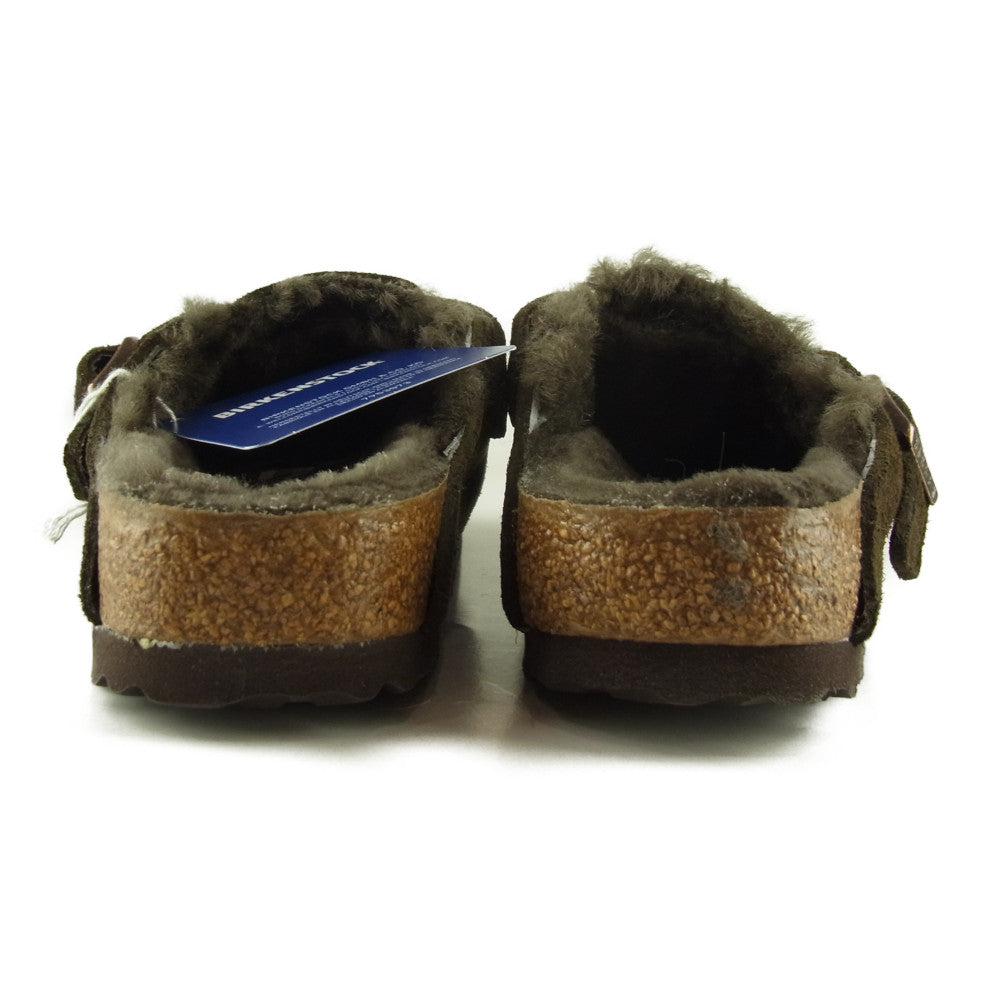 BIRKENSTOCK ビルケンシュトック 1020529 Boston Shearling MOCCA ボストン シアリング スエード レザー ボア サンダル 35 ブラウン系 35【新古品】【未使用】【中古】