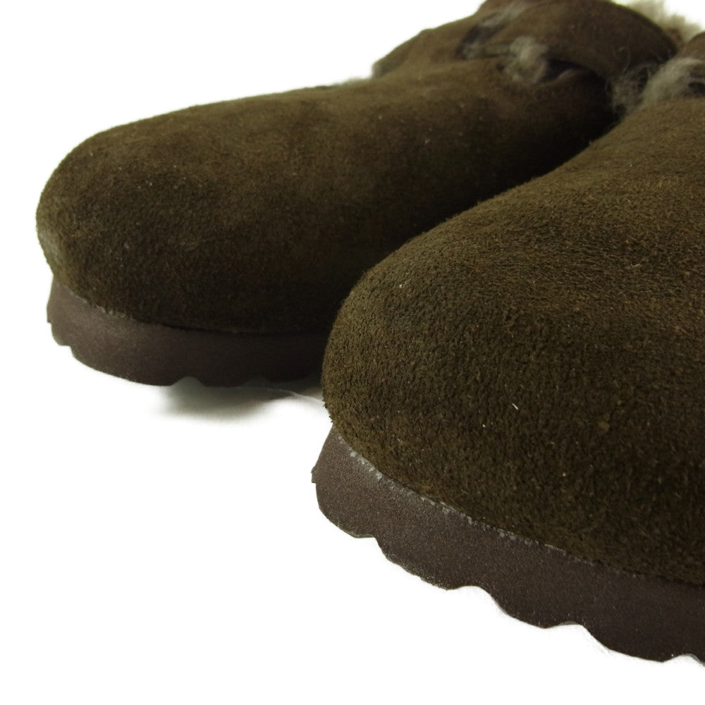 BIRKENSTOCK ビルケンシュトック 1020529 Boston Shearling MOCCA ボストン シアリング スエード レザー ボア サンダル 35 ブラウン系 35【新古品】【未使用】【中古】