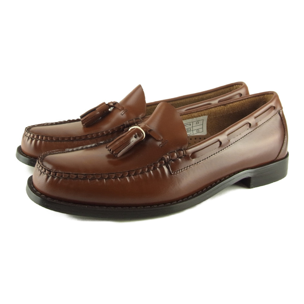 ジーエイチバス LARKIN MOC TASSEL LOAFER ラーキン モック タッセル ローファー ブラウン UK8.5 ブラウン系 8.5【極上美品】【中古】