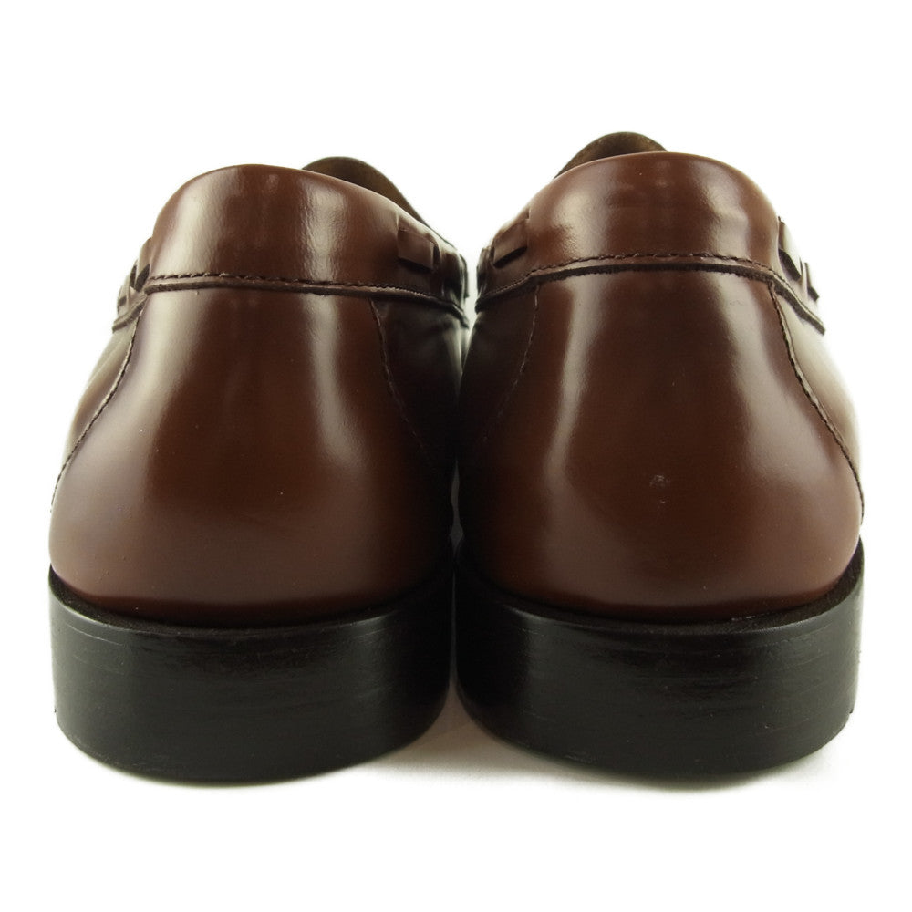 ジーエイチバス LARKIN MOC TASSEL LOAFER ラーキン モック タッセル ローファー ブラウン UK8.5 ブラウン系 8.5【極上美品】【中古】